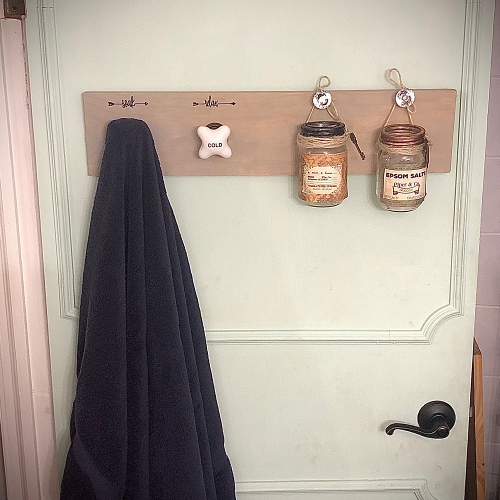 Handmade Bathroom Towel & Accessories Holder